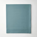 Blue Solid Cotton Percale California King Flat Sheet Y834