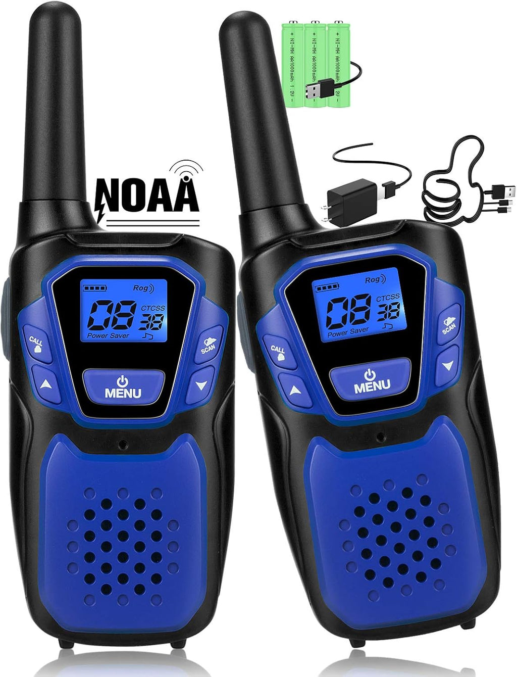 Rechargeable 4 Pack Long Range Two Way Radio A576642