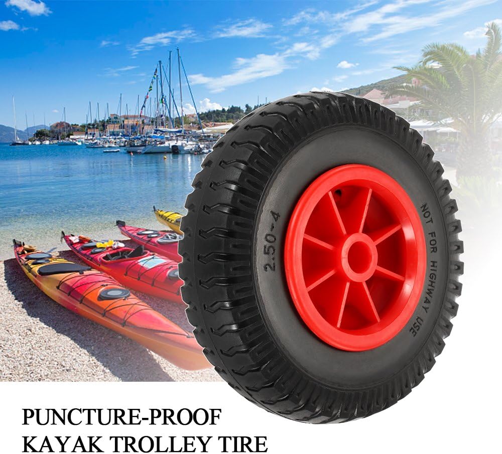 2 Pc Puncture-Proof Kayak Canoe Trolley Cart Tire Q4956