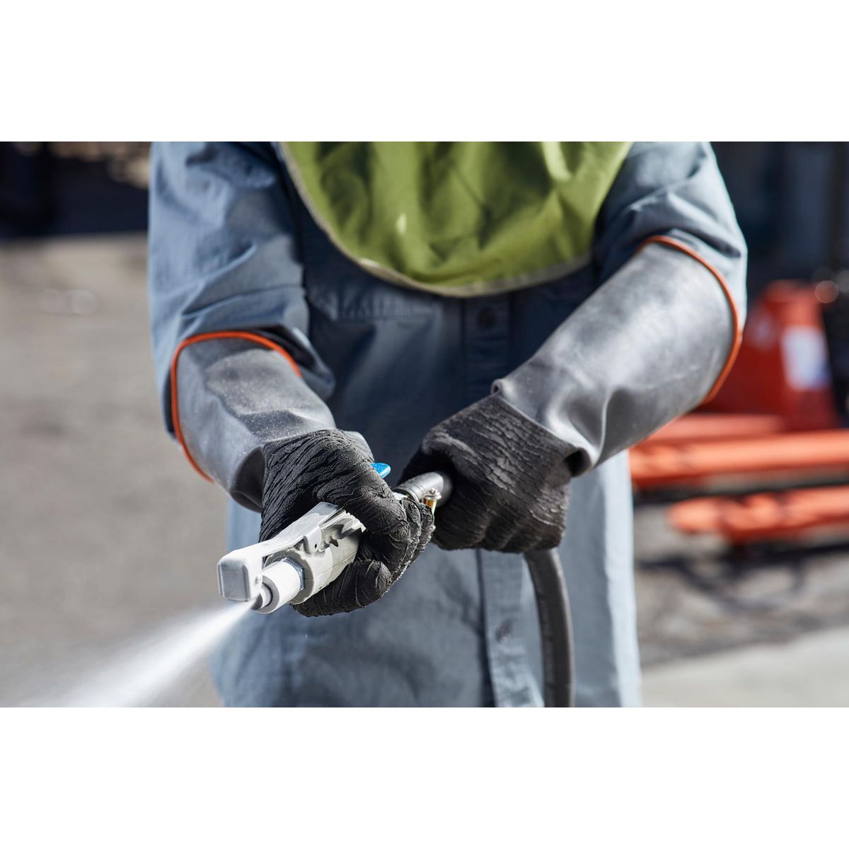 Long-Cuff Rubber-Coated Blasting Gloves I9856