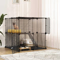 2 Tier Indoor Cat Cage Metal Playpen D73676