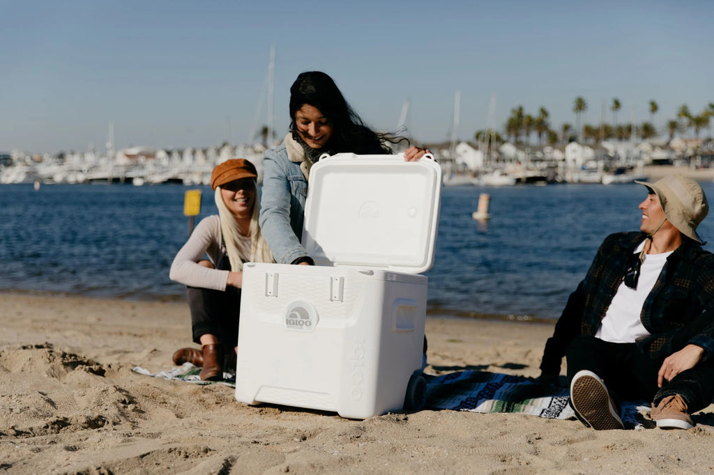 White 52 QT Wheeled Marine Cooler T23580
