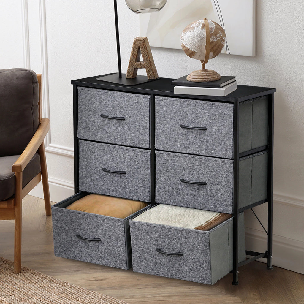 6 Drawer Fabric Storage Dresser I4125