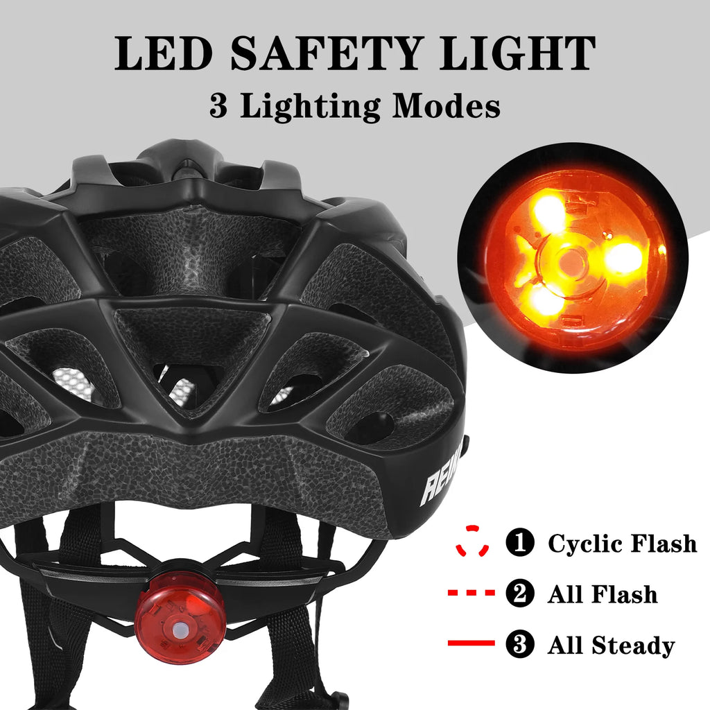 Lightweight Bicycle Helmet with LED Light Q58904