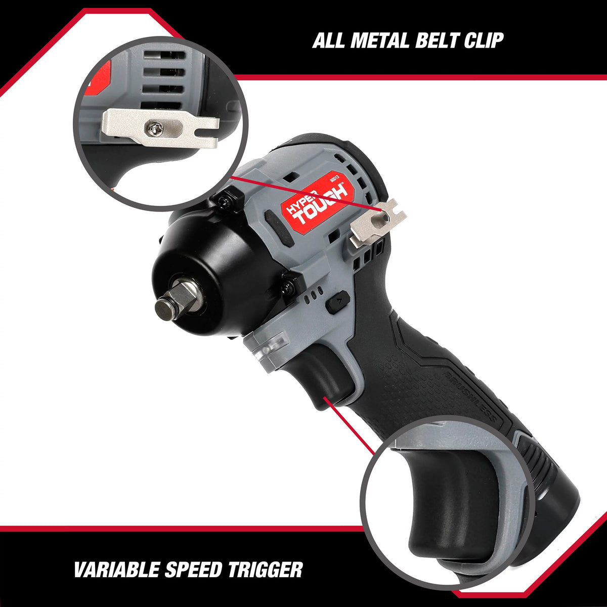 12V Max Lithium-Ion Brushless Impact Wrench with 2.0Ah Battery and Charger I293