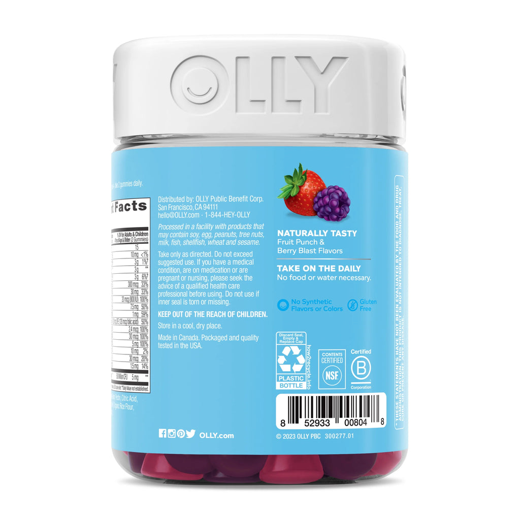 Kids Multivitamin Probiotic Gummy, Berry, 100 Ct W80092
