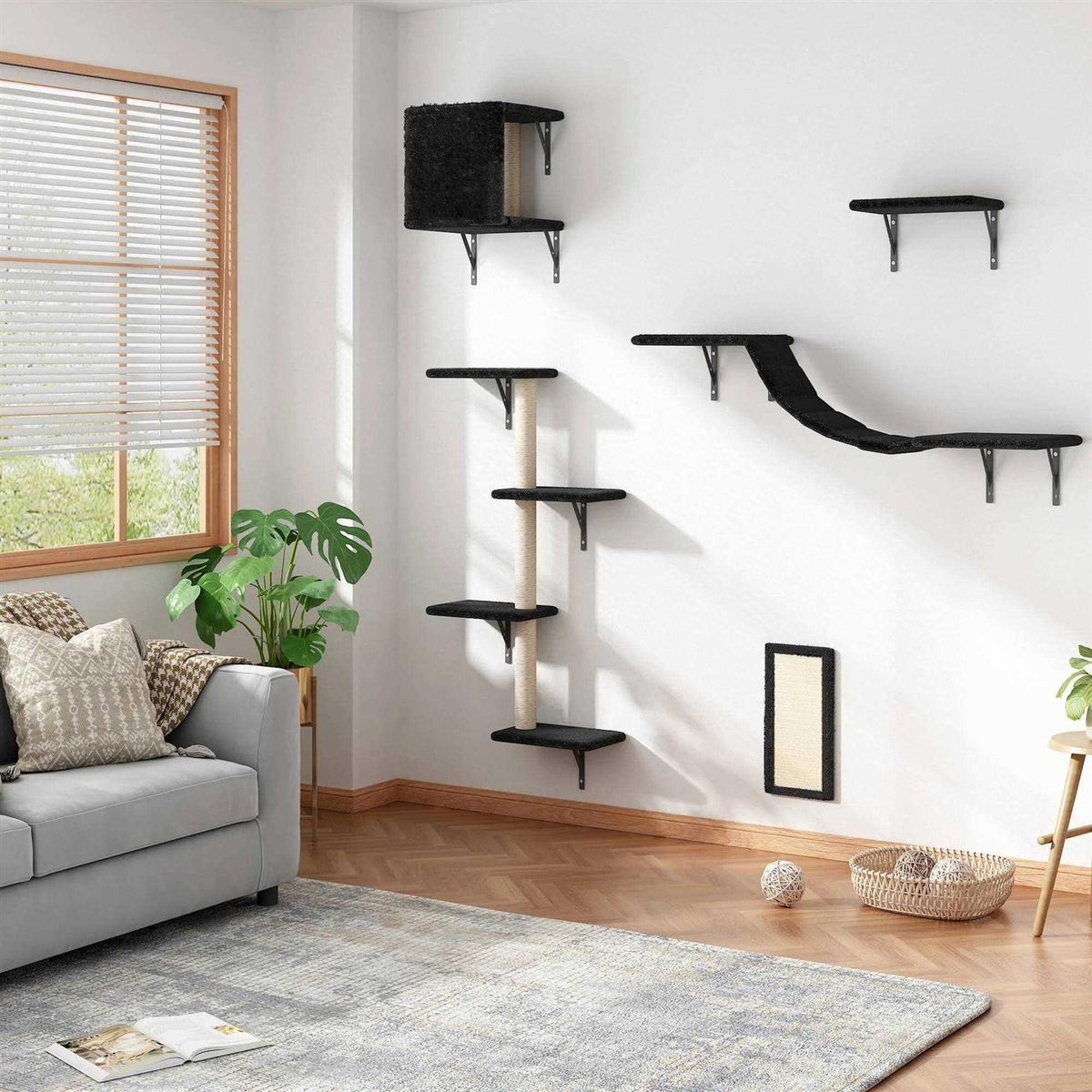 Wall Mounted Shelves Set Cat Tree R7588