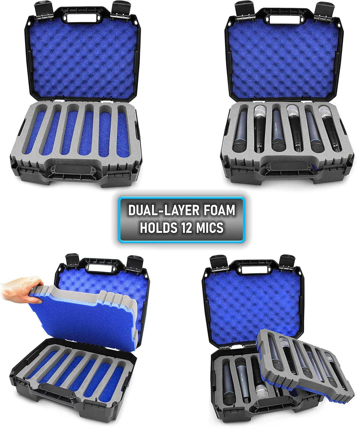 Hard Case Compatible with 12 Handheld Microphone System, Case Only O280427