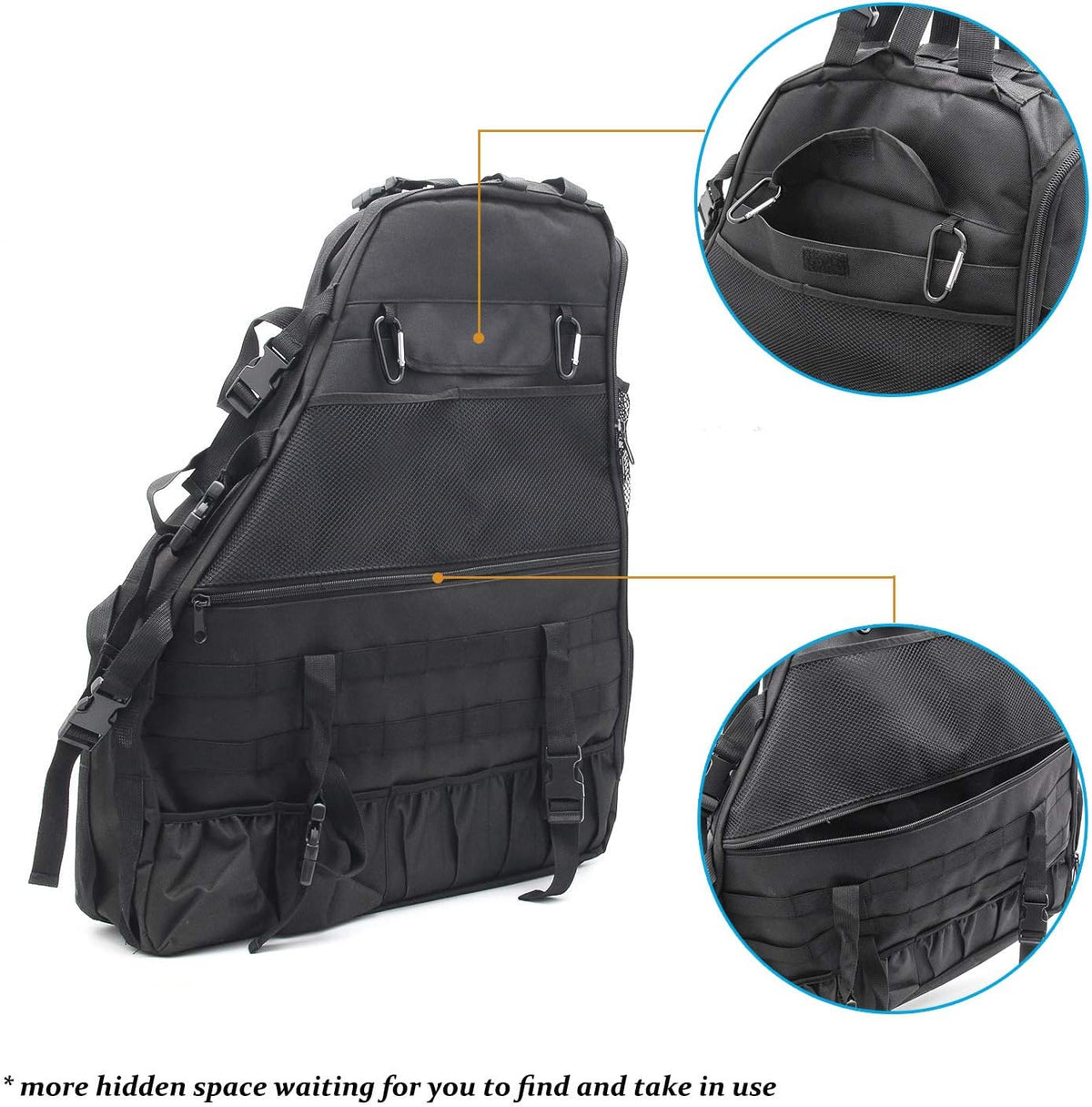 Roll Bar Storage Bag Multi-Pockets Saddle Bag Organizer L850