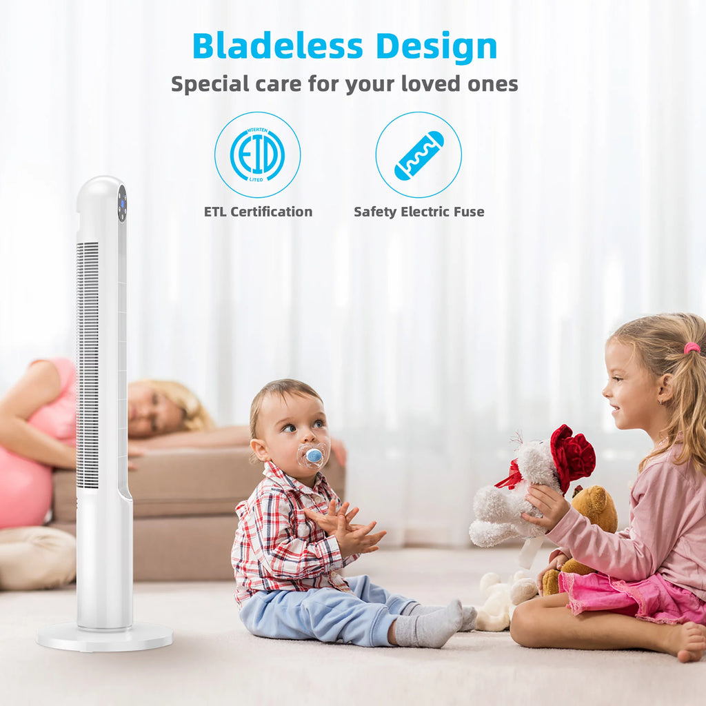 42'' Oscillating Tower Fan with Remote White M481580
