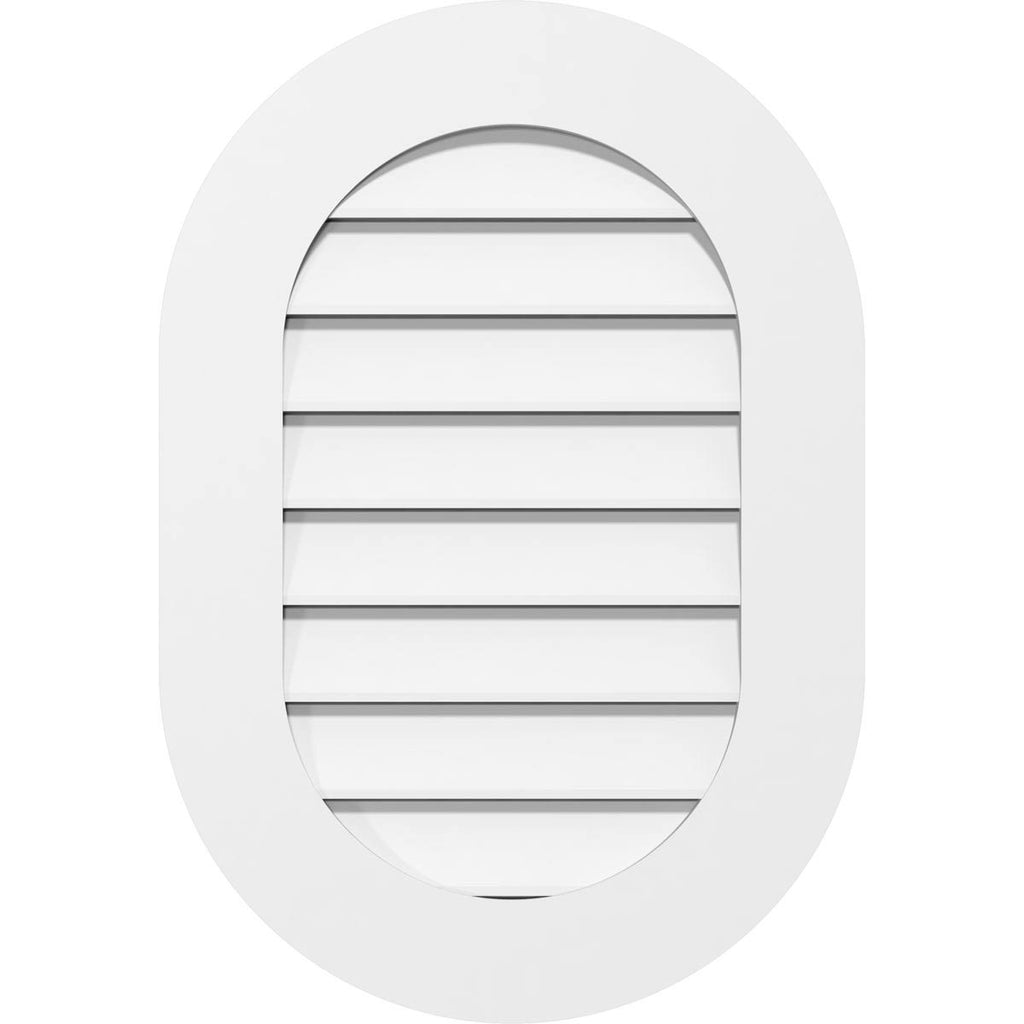 Vertical Round Ended Surface Mount PVC Gable Vent B8488
