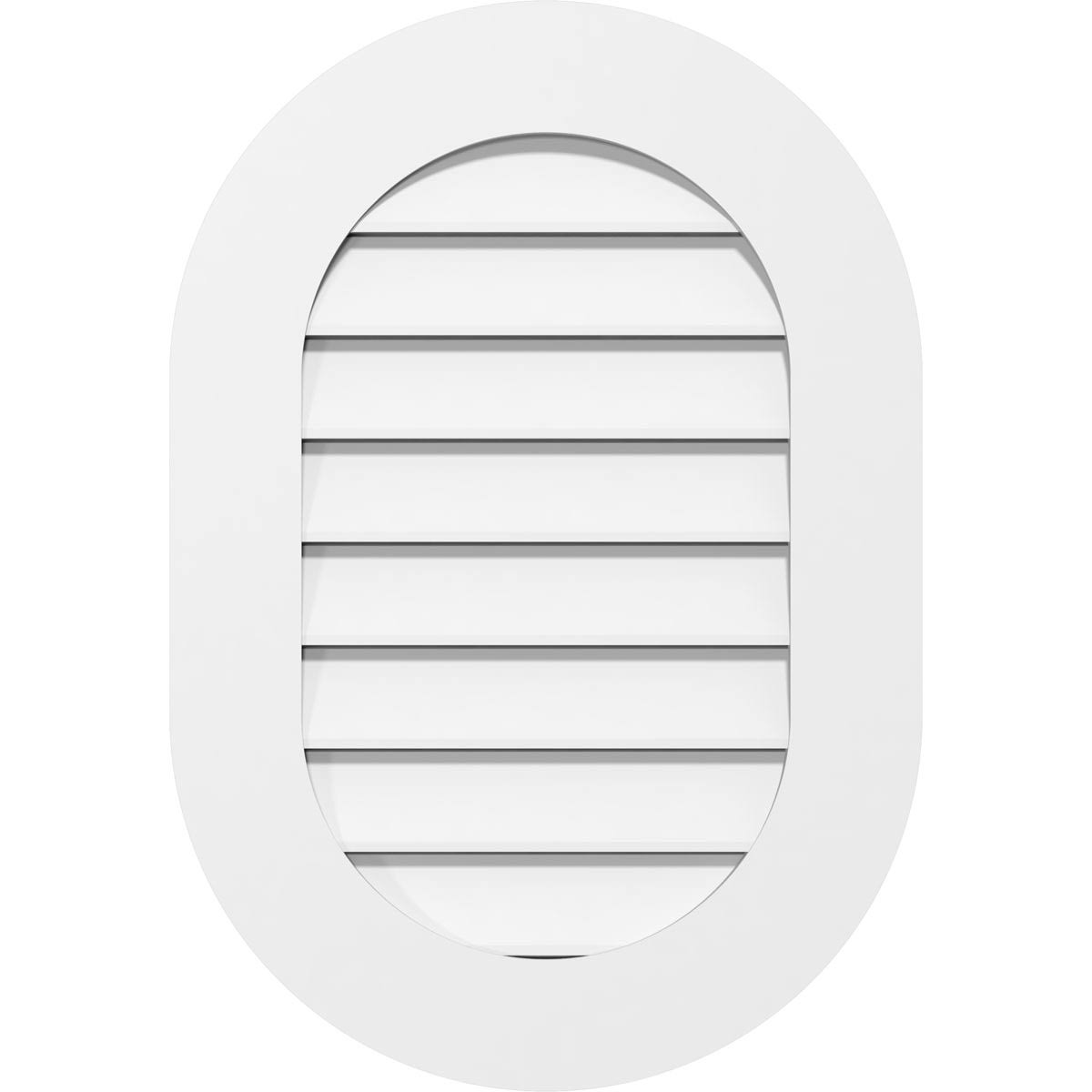 Vertical Round Ended Surface Mount PVC Gable Vent B8488