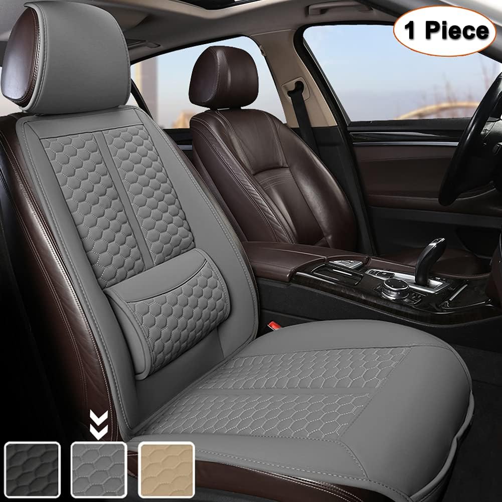 Black Car Seat Cover with Lumbar Support and Headrest Cover U717