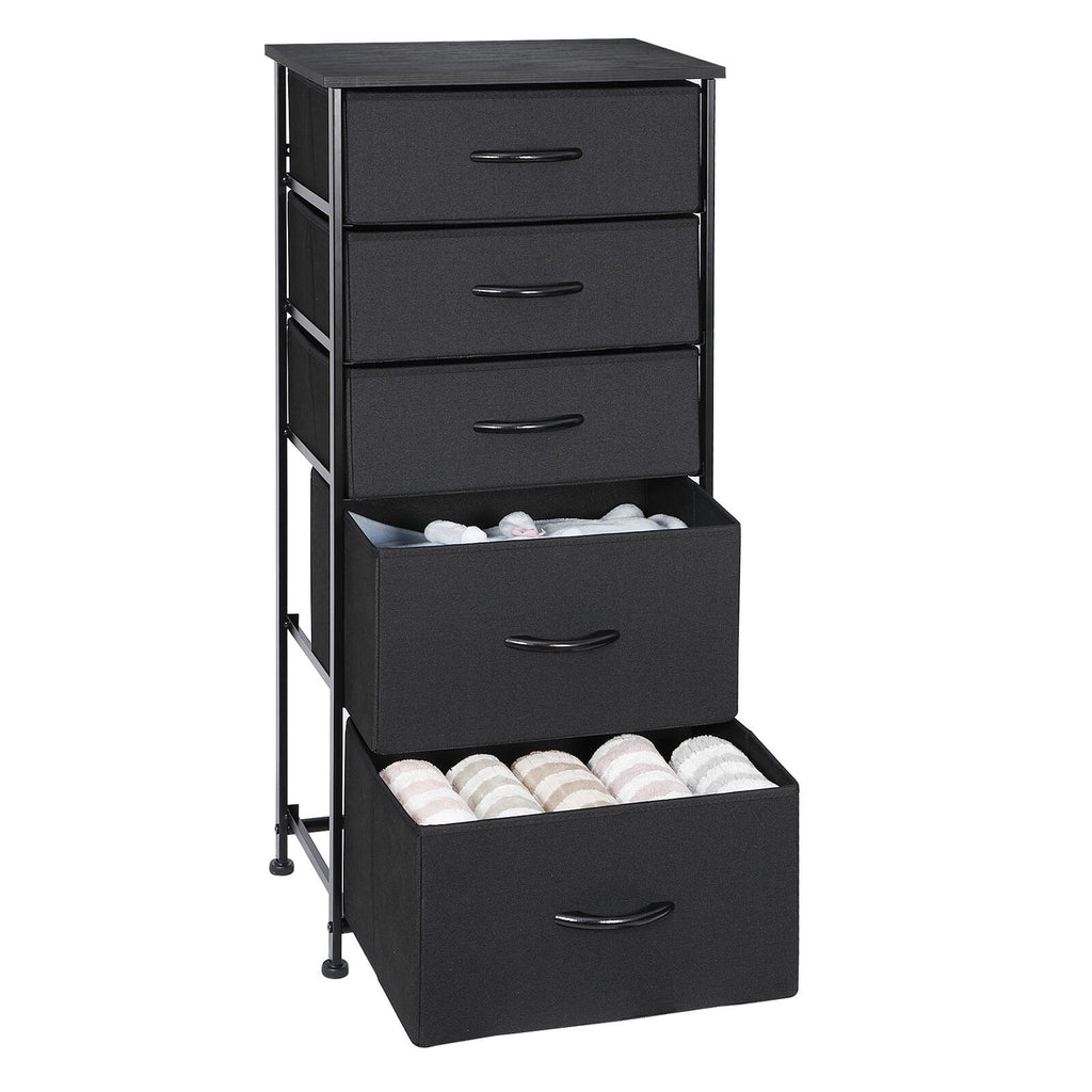 Black 5 Drawer Storage Dresser E887
