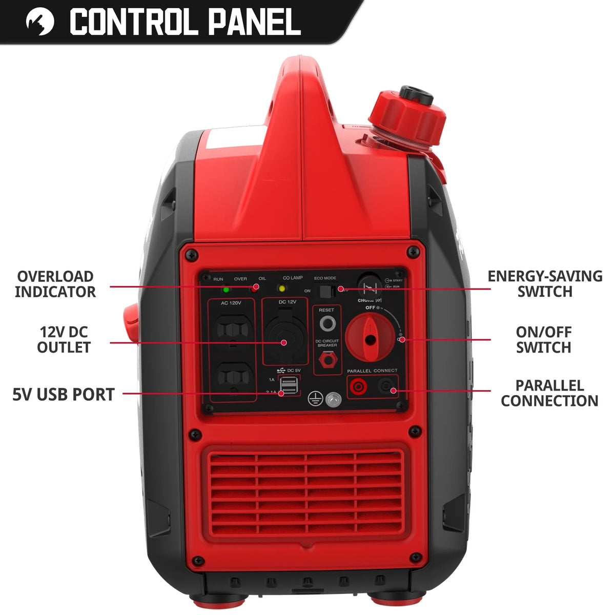 2500W Portable Inverter Gas Generator R975
