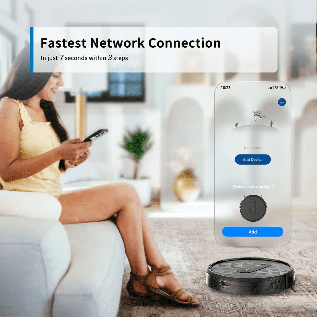 Wi-Fi Connected 2800Pa Quiet Self-Charging Robot Vacuum M864