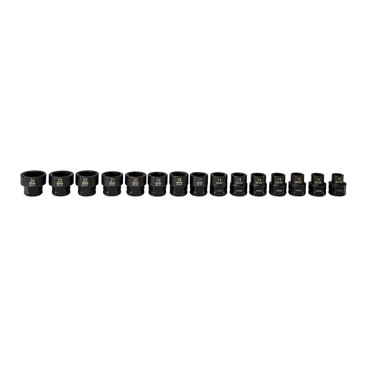 1/2 in. Drive Metric Low-Profile Impact Socket Set, 15-Piece C4266