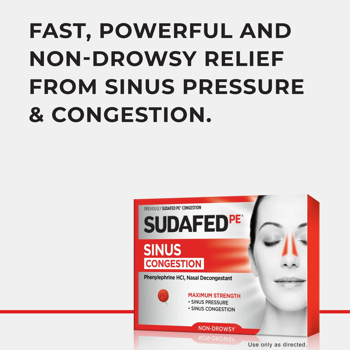 Non-Drowsy Sinus Decongestant, 18 Ct L610461