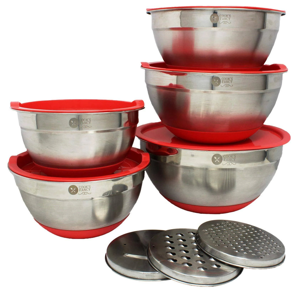 5-Piece Stainless-Steel Mixing Bowl Set with Lids H807