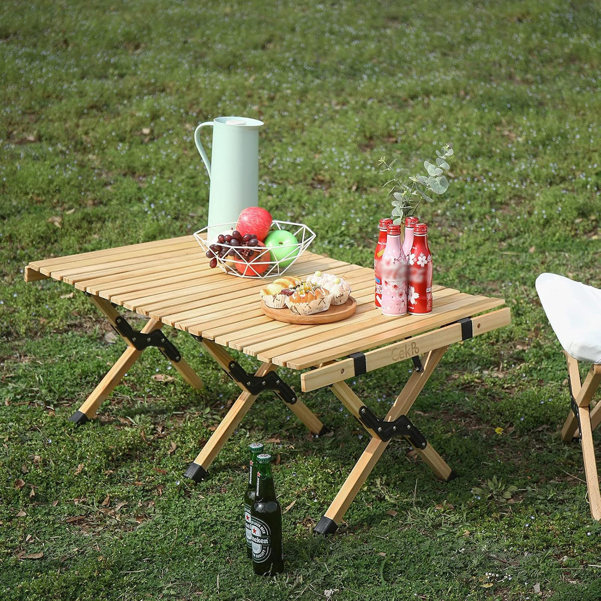 Portable Wooden Folding Picnic Table with Carry Bag P7624
