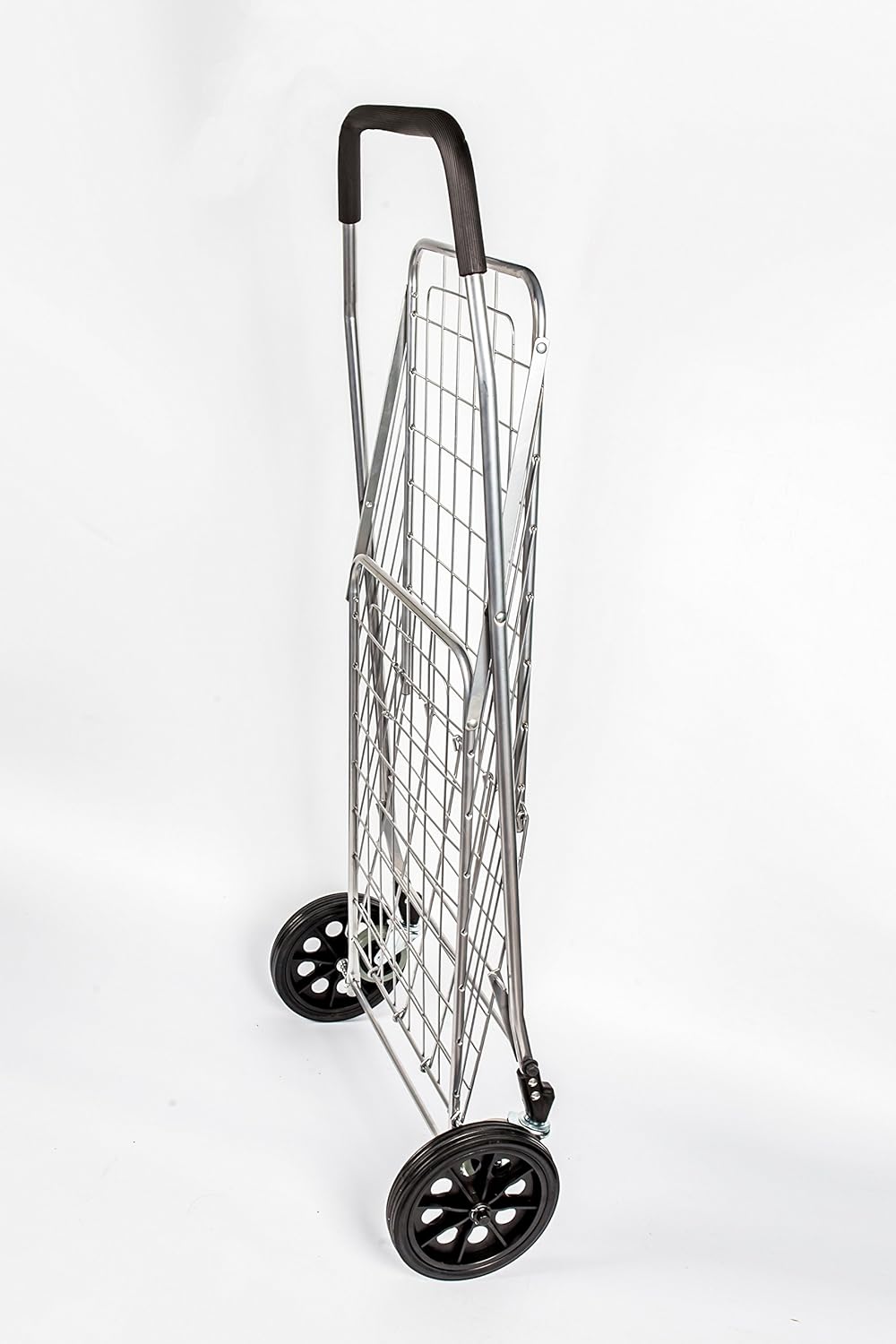 Silver Grocery Laundry Utility Shopping Cart with Swivel Wheels F888