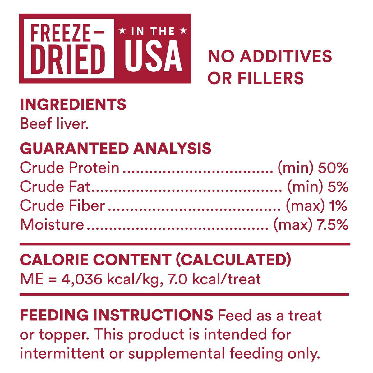 Beef Liver Freeze-Dried Dog Treats C86843