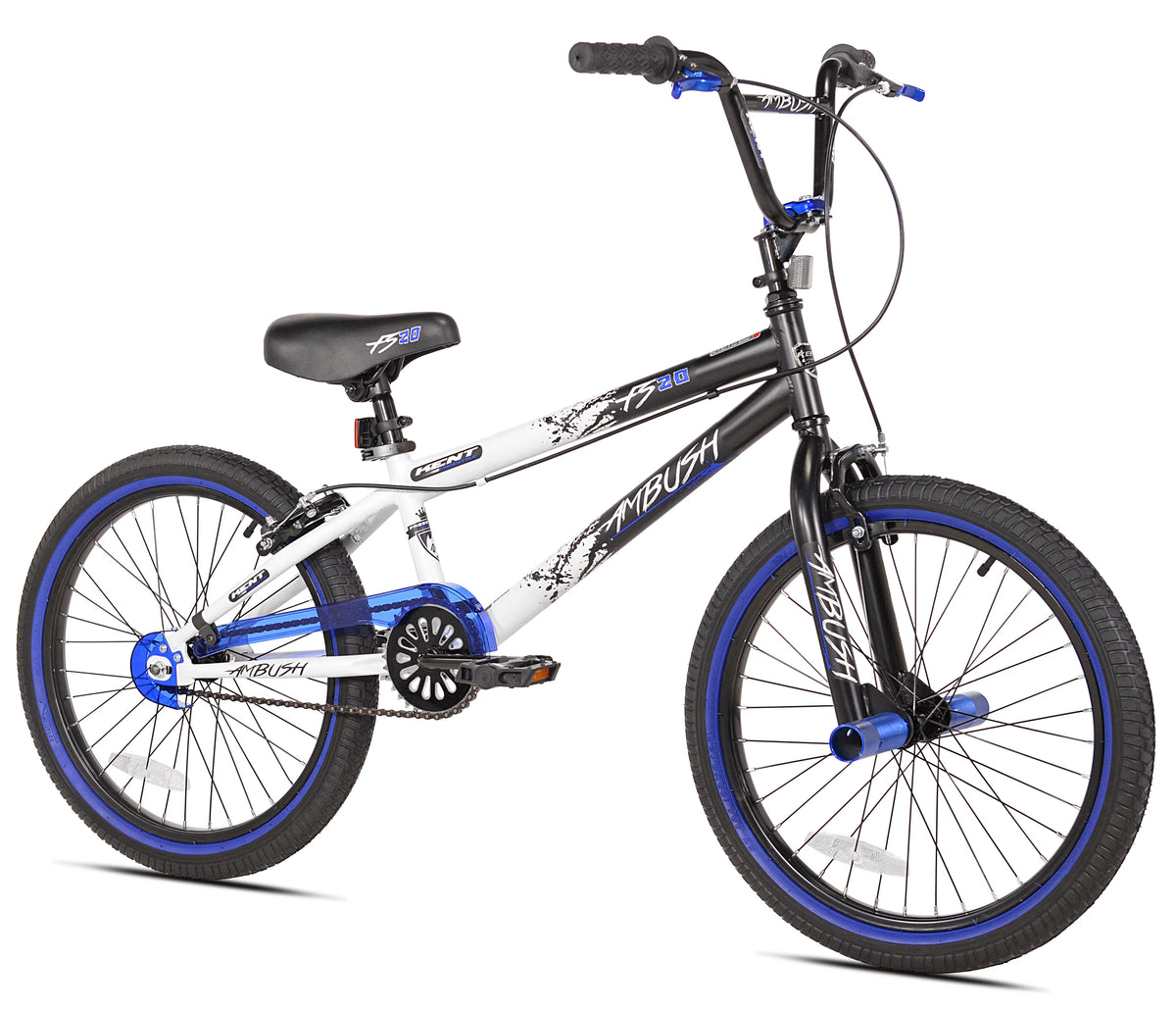 20 Boy's BMX Child Bike Black/Blue V91127