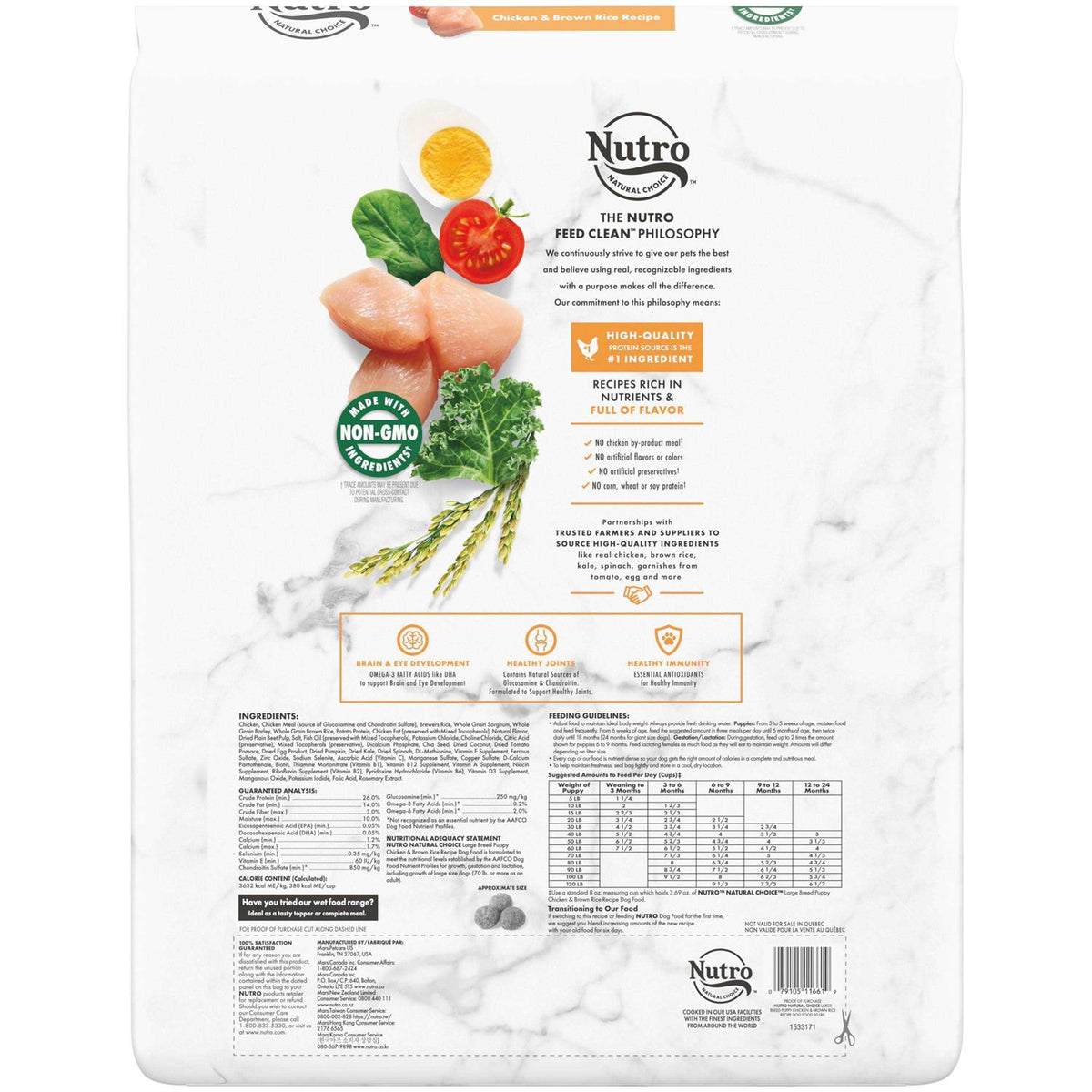Chicken & Brown Rice Large Breed Puppy Dry Dog Food V670