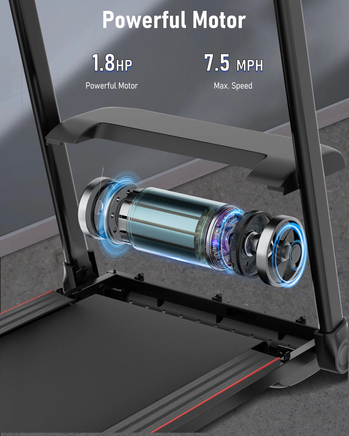 Folding Electric Treadmill with Bluetooth Y22057