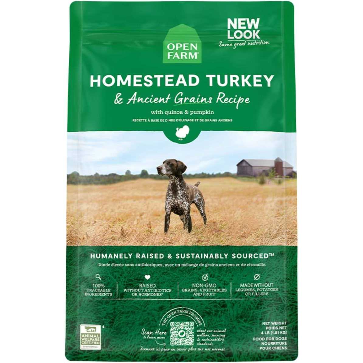 Homestead Turkey Ancient Grains Dry Dog Food O6177