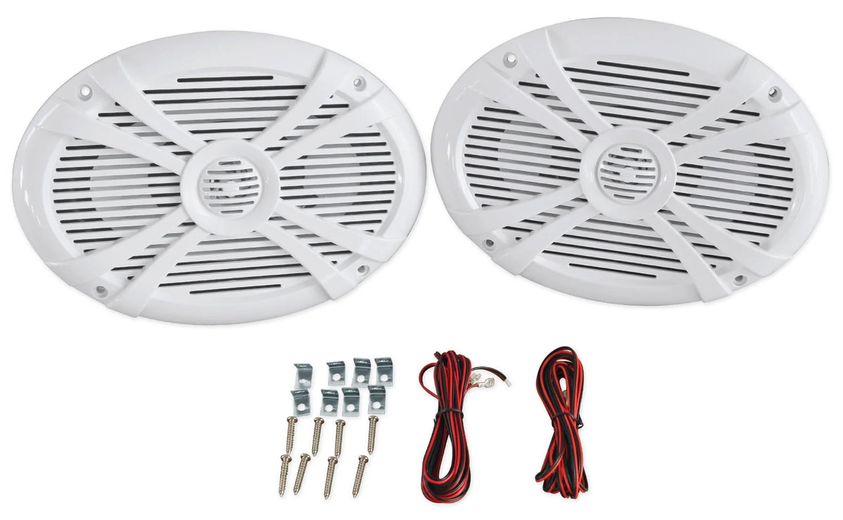 6x9 2000w Waterproof Marine Boat Speakers 2-Way White B548