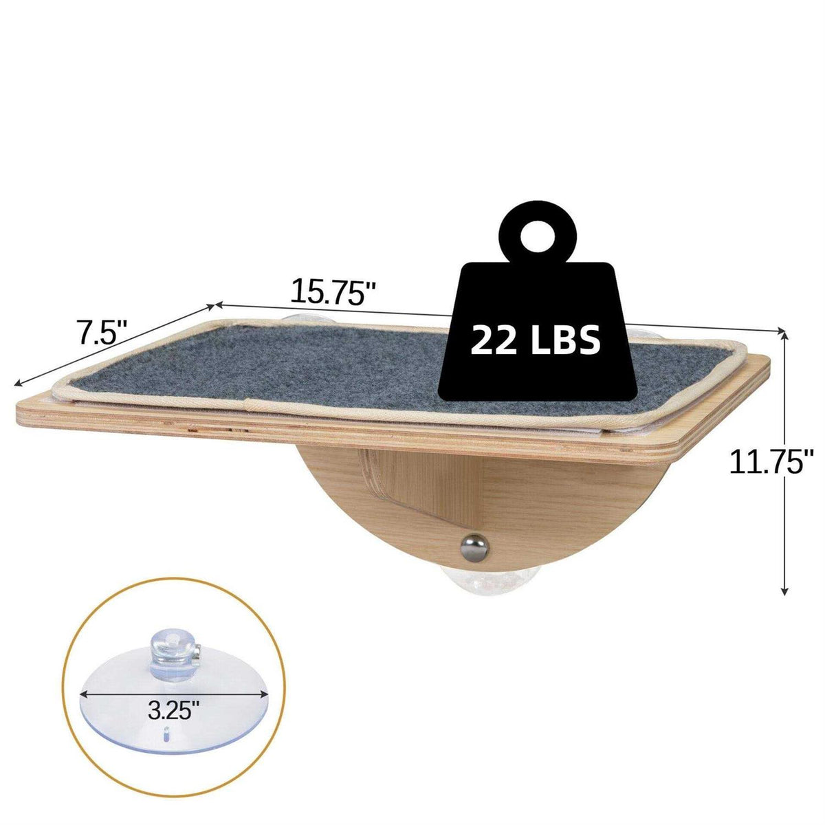 Cat Window Perch with Suction Cups O5960