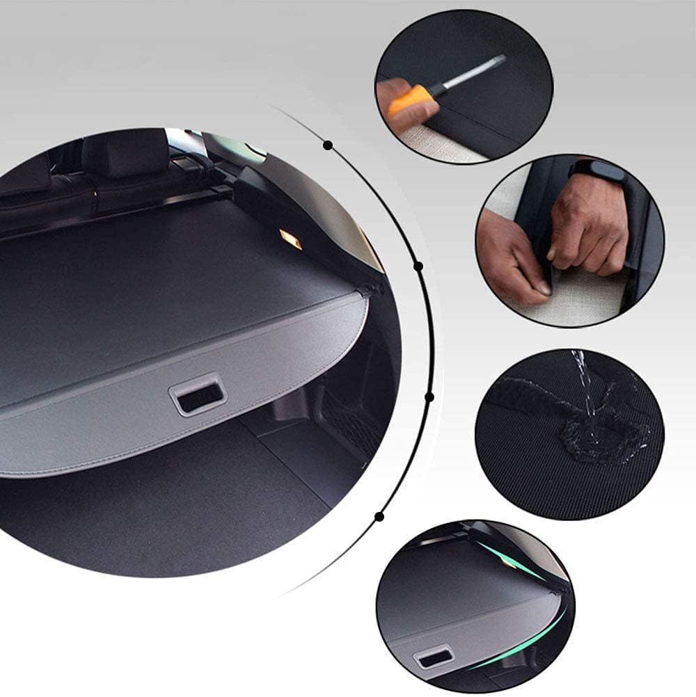 Black Retractable Cargo Cover Q144