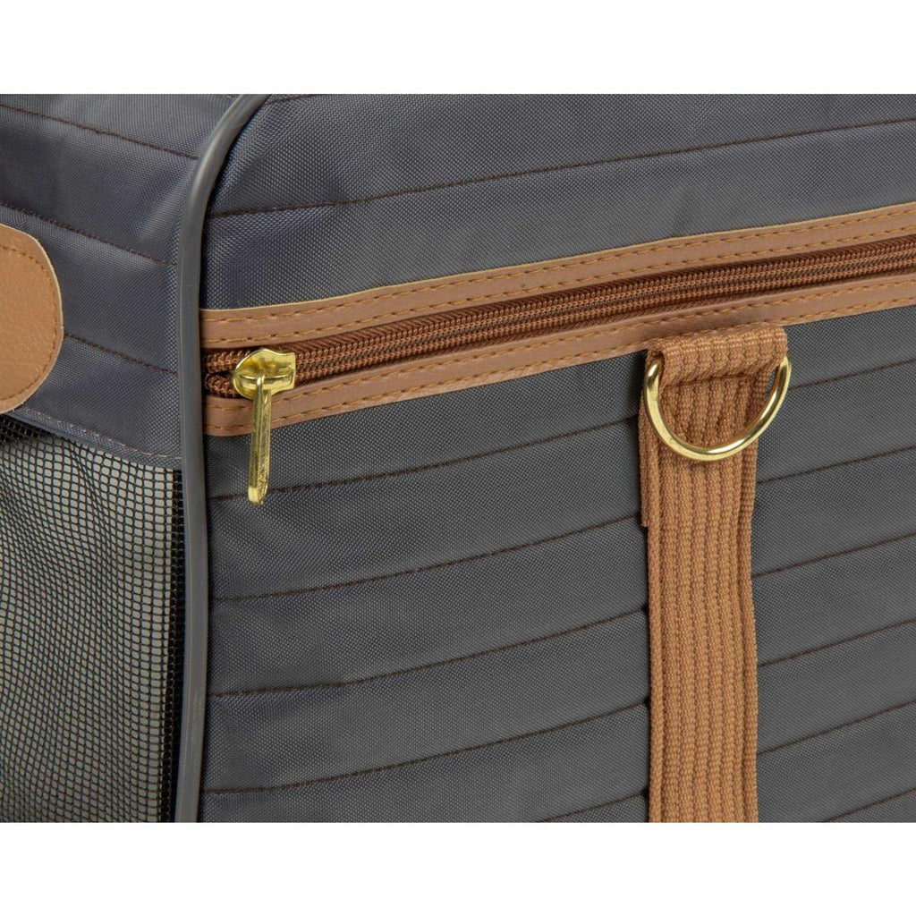 Charcoal and Camel Pet Carrier F33872