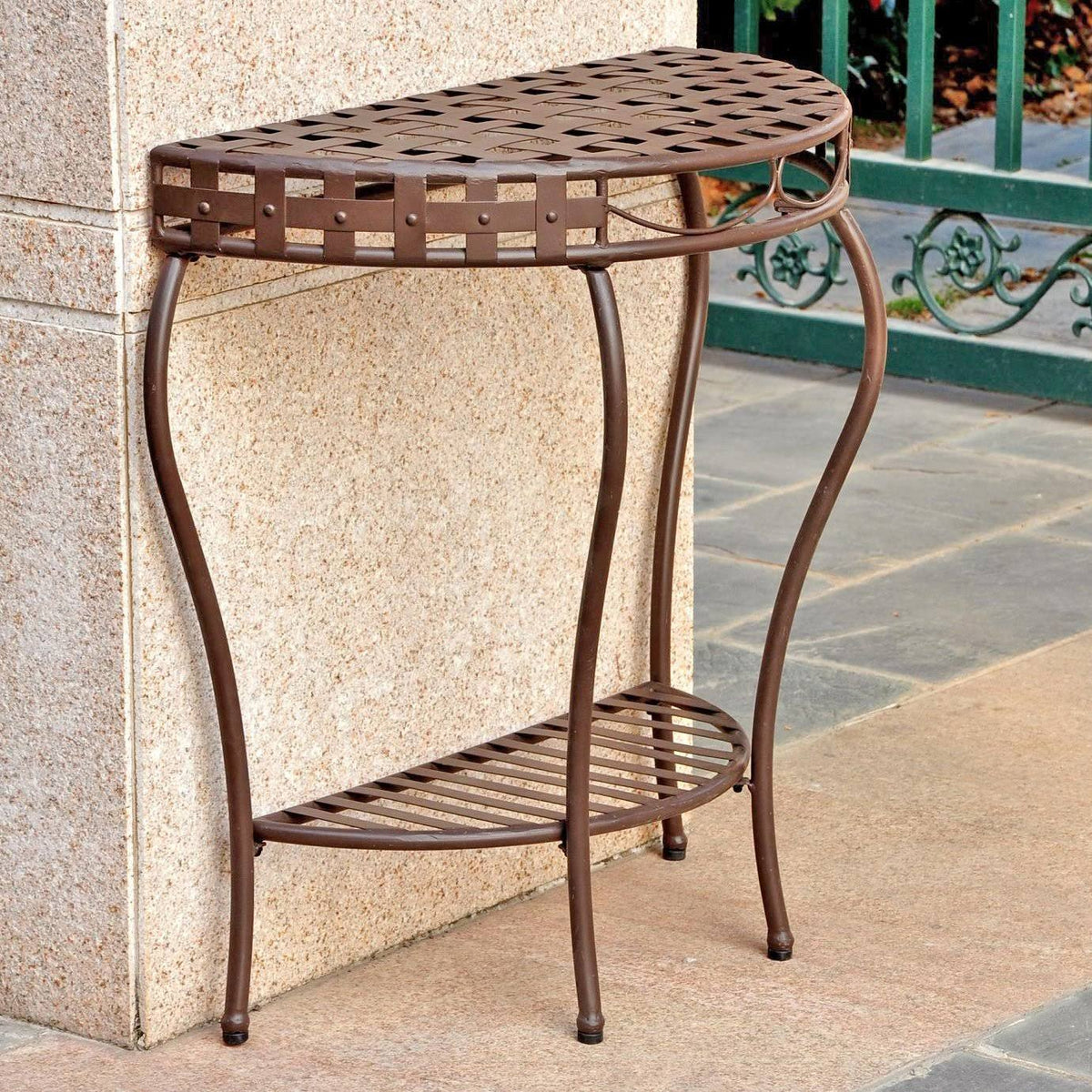2-Tier Half Moon Table P211