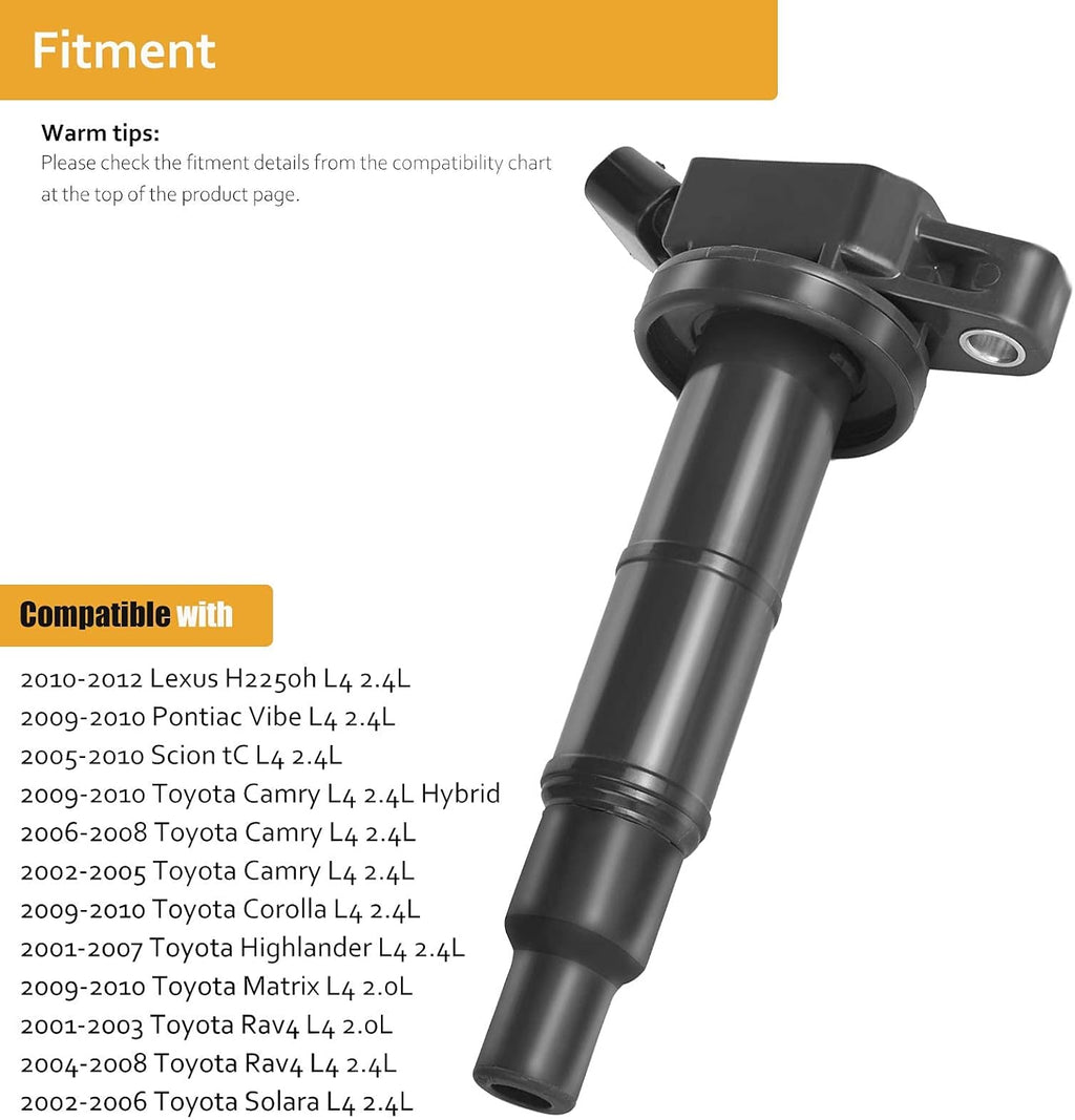 Ignition Coils L4 2.4L Pack of 4 Q1225