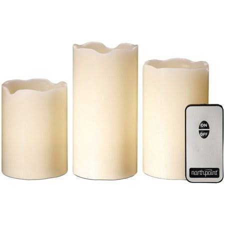3 Piece LED Flicker Candle Set A785