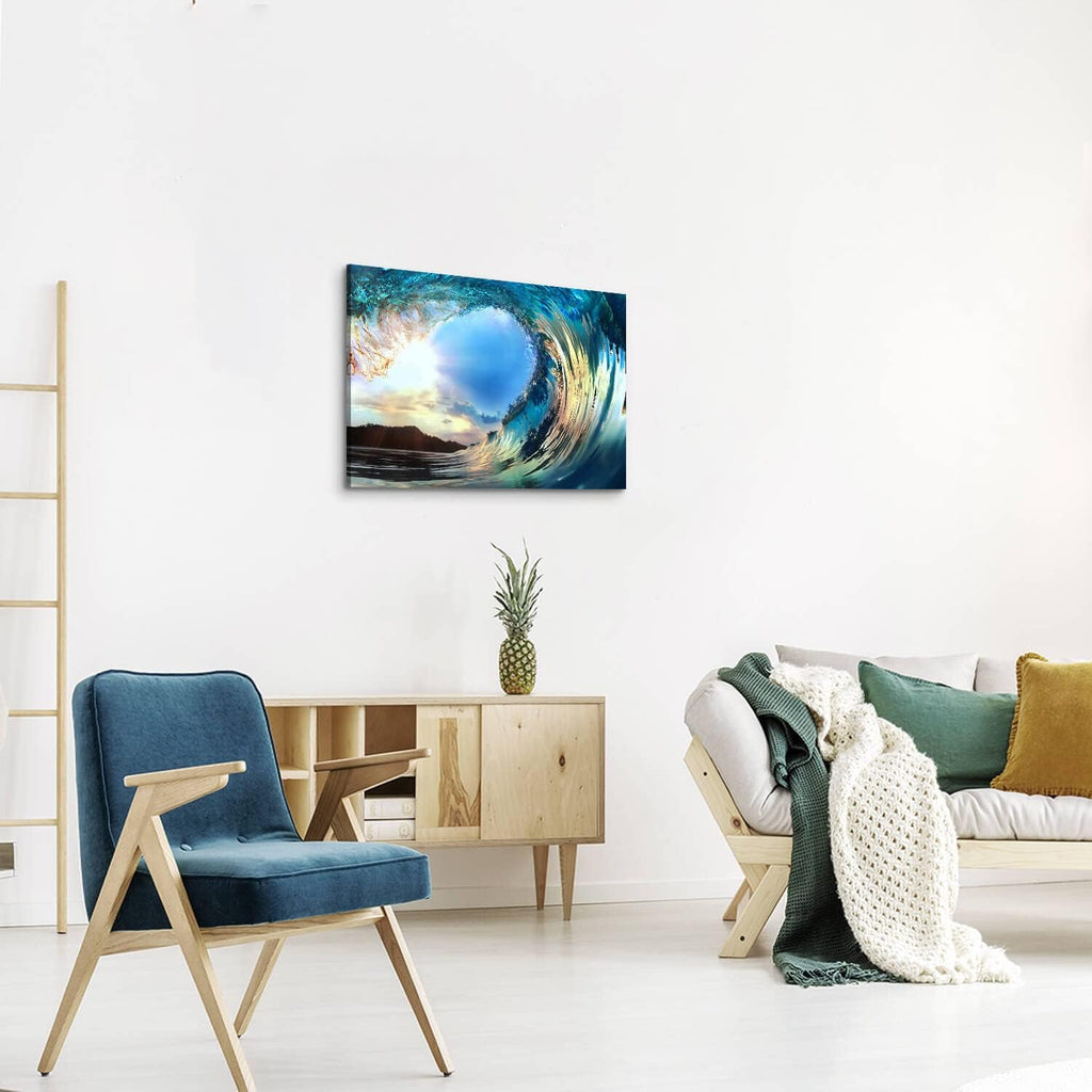 Blue Ocean Waves Canvas Wall Art L181908