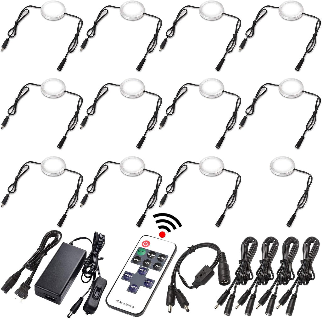 LED Under Cabinet Lighting Linkable Kit, 12 Lights, Daylight P24256
