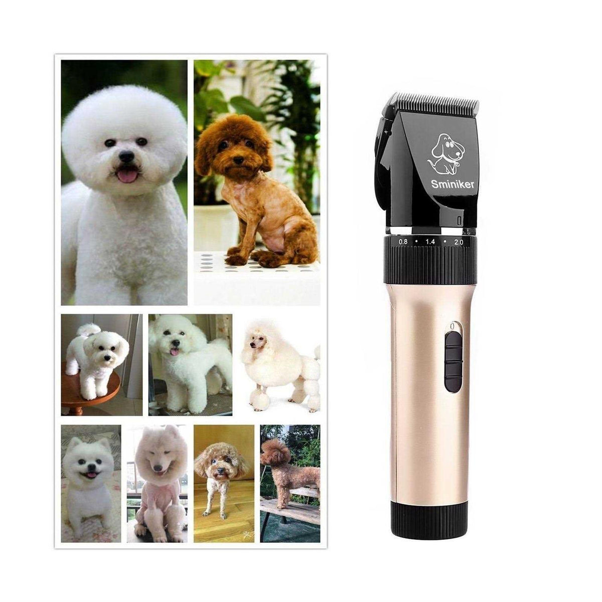 Low Noise Rechargeable Cordless Pet Clippers Grooming Kit with Storage Bag K1831