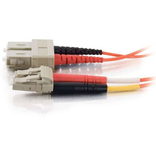 Orange LC-SC Duplex Multimode Fiber Optic Cable G198670