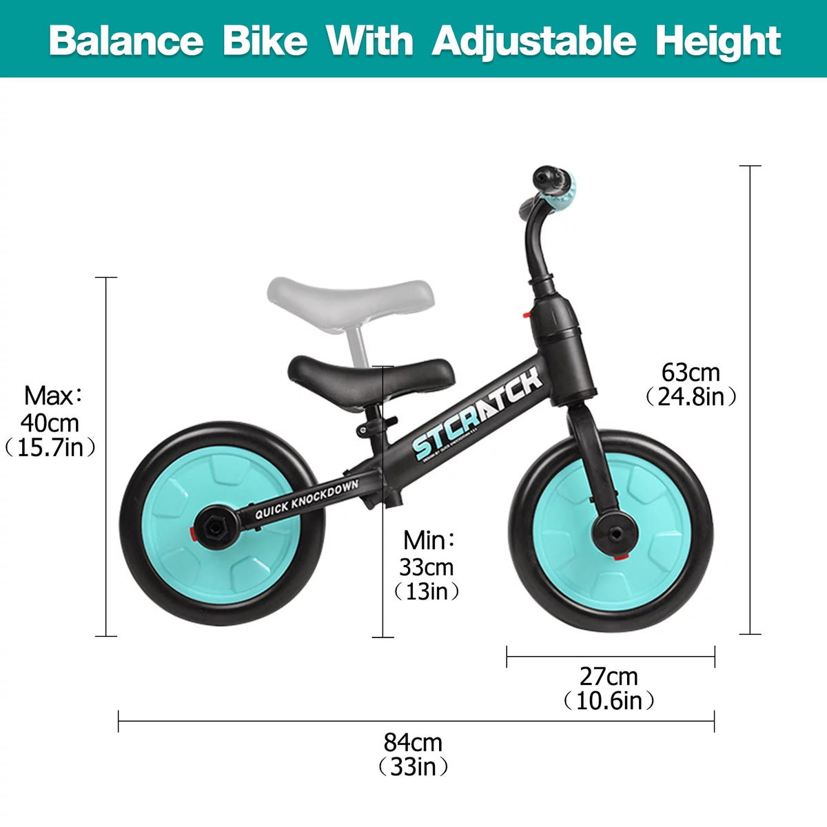4 in 1 Toddlers Balance Bike with Pedals and Training Wheels R167603