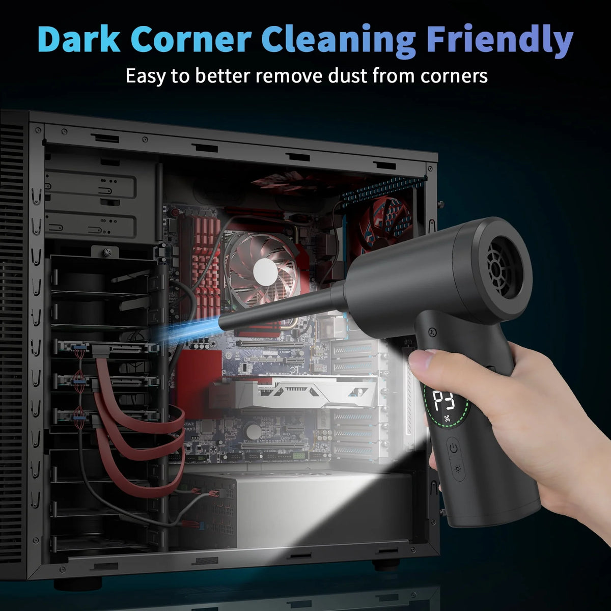 Compressed Air Duster 50000RPM Black Z53529