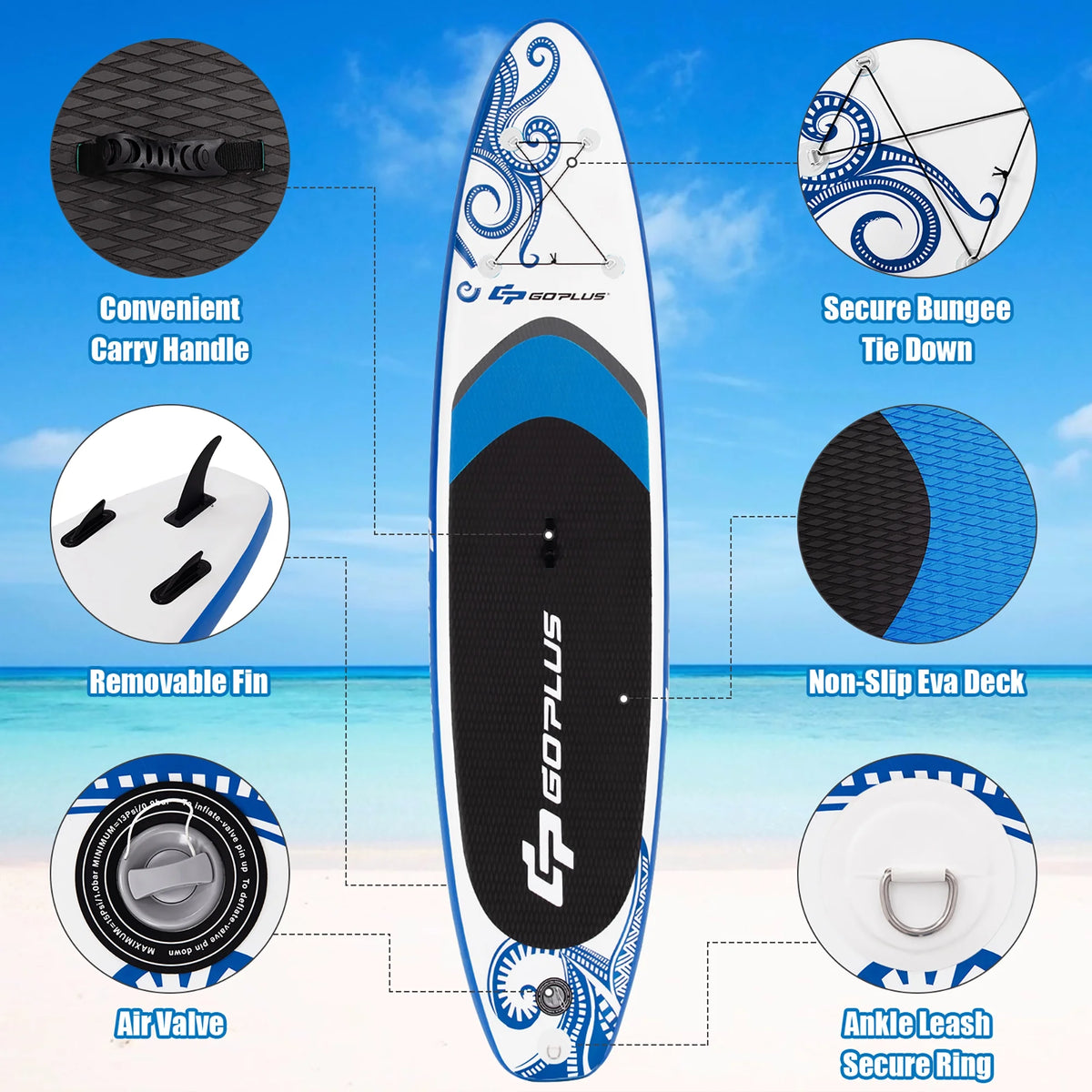 10.5' Inflatable Stand Up Paddle Board B18757