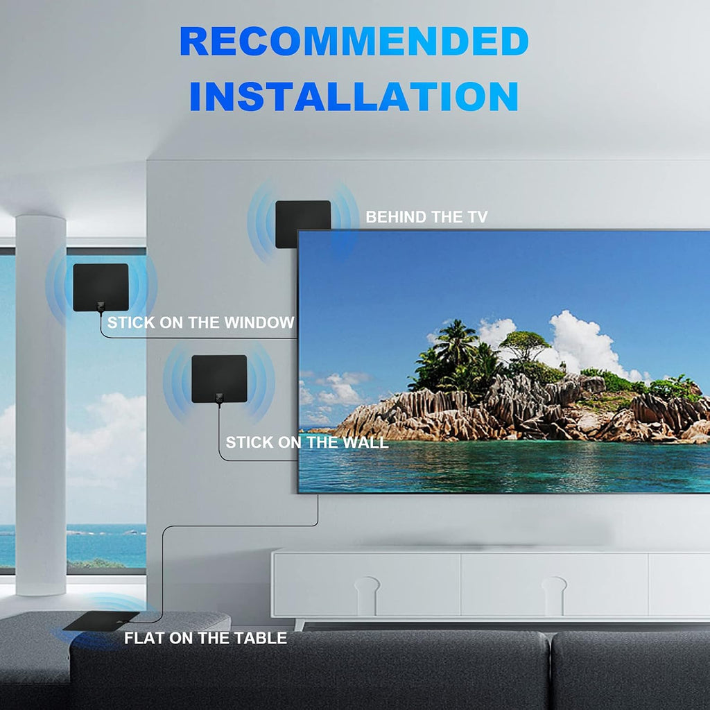 Amplified HD Digital TV Antenna with Signal Booster U39716