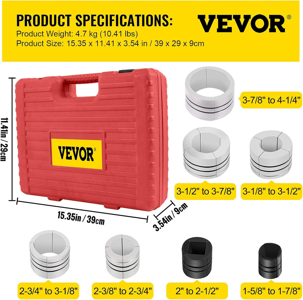 Pipe Stretcher Kit 1-5/8 to 4-1/4, 7 Pcs Pipe Expander I413