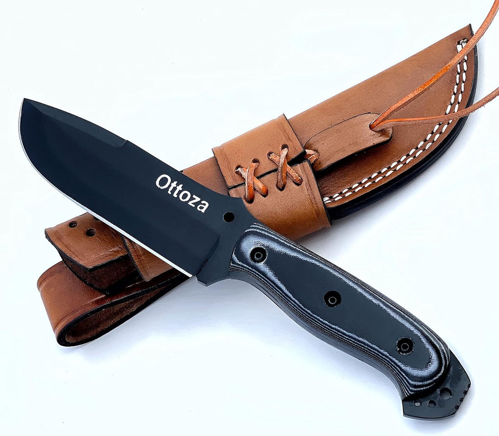 1095 Carbon Steel Bushcraft Knife with Sheath C93251
