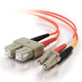 Orange LC-SC Duplex Multimode Fiber Optic Cable G198670