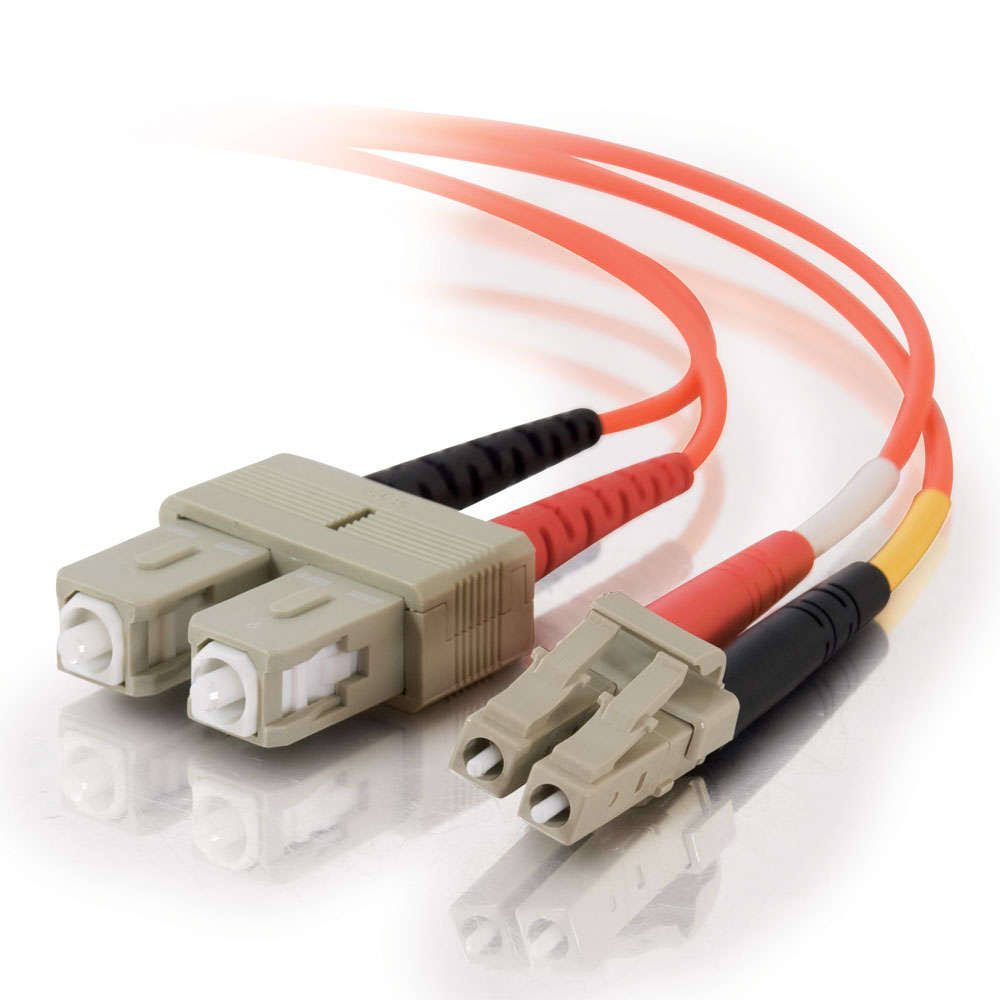 Orange LC-SC Duplex Multimode Fiber Optic Cable G198670