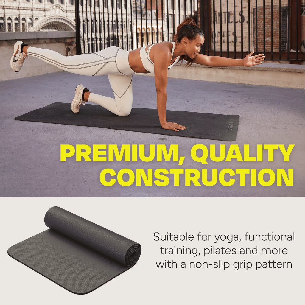 Black Non-Slip Exercise Yoga Mat F464